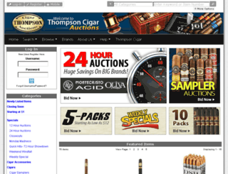 auction.thompsoncigar.com screenshot