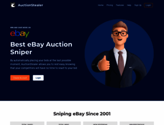 auctionsnipe.auctionstealer.com screenshot