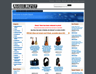 audio-depot.com screenshot