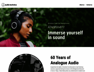 audio-technica.co.in screenshot