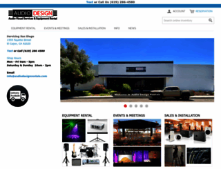 audiodesignrentals.com screenshot