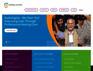 audiology.asn.au screenshot