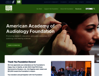 audiologyfoundation.org screenshot