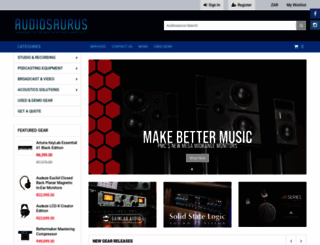 audiosaurus.co.za screenshot