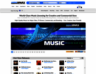 audiosparx.com screenshot