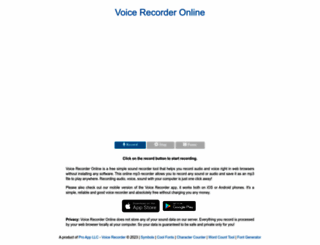 audiovoicerecorder.com screenshot