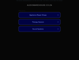 audiowarehouse.co.za screenshot