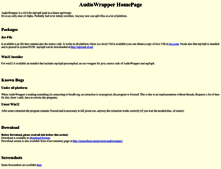 audiowrapper.sourceforge.net screenshot