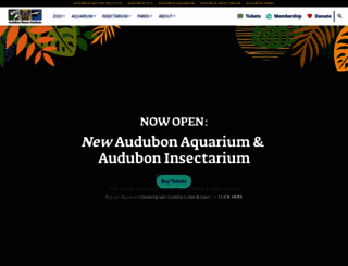 audubonnatureinstitute.org screenshot