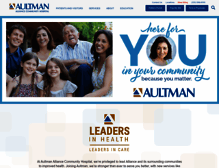 aultmanalliance.org screenshot