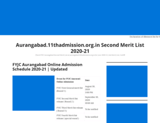 aurangabad.11thadmission.net.in screenshot