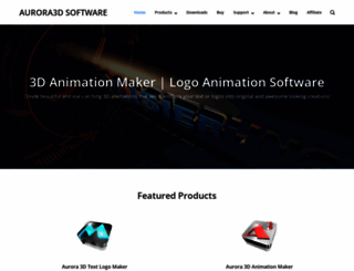 aurora3dsoftware.com screenshot