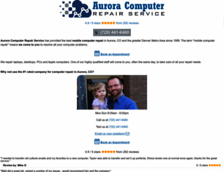 auroracomputerrepairservice.com screenshot