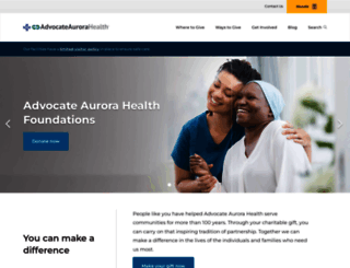 aurorahealthcarefoundation.org screenshot