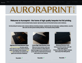auroraprint.co.uk screenshot