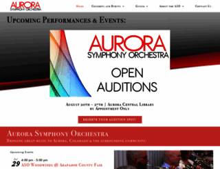 aurorasymphony.org screenshot