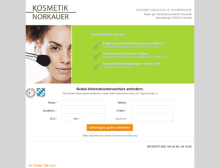 ausbildung.kosmetikschule-norkauer.de screenshot