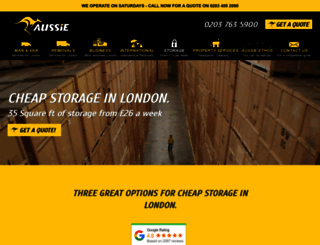 aussie-storage.co.uk screenshot