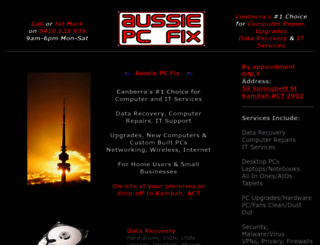 aussiepcfix.com screenshot