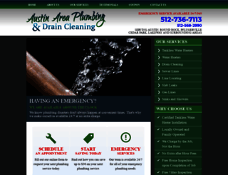 austinareaplumbing.com screenshot