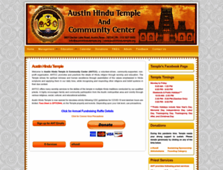 austinhindutemple.org screenshot