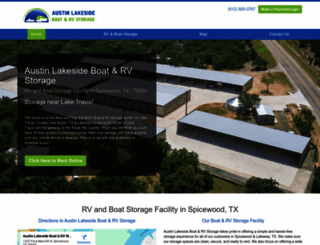 austinlakesidestorage.com screenshot