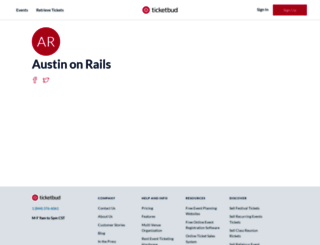 austinonrails.ticketbud.com screenshot