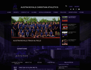 austinroyals.org screenshot