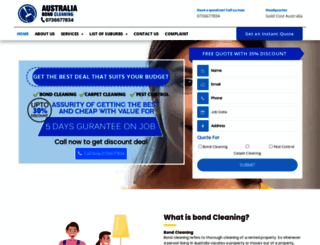 australiabondcleaning.com.au screenshot