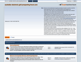 australianelectronicgoldprospectingforum.com screenshot
