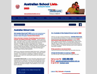 australianschoollists.com.au screenshot