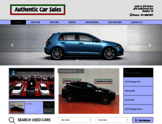 authenticcarsales.ie screenshot