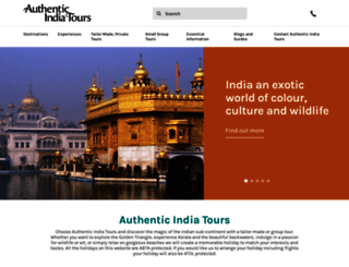 authenticindiatours.com screenshot