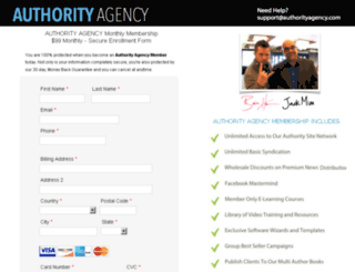 authority-agency.safechckout.com screenshot