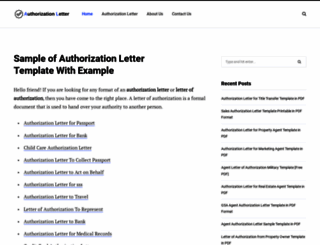 authorizationletter.org screenshot
