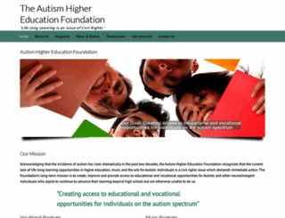autismhighereducationfoundation.org screenshot