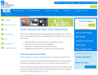auto.erieinsurance.com screenshot