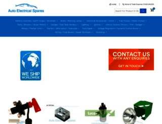 autoelectricalspares.co.uk screenshot