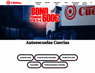 autoescuelacuerias.com screenshot