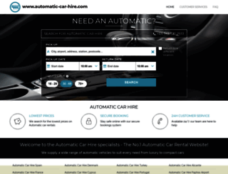 automatic-car-hire.com screenshot