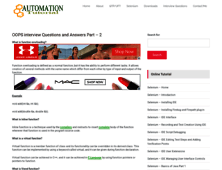 automationtutorial.com screenshot