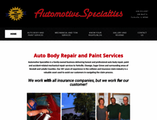 automotive-specialties.com screenshot