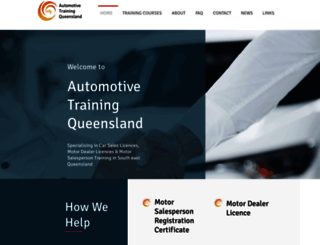 automotivetrainingqueensland.com screenshot