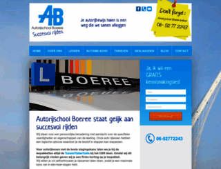 autorijschoolboeree.nl screenshot