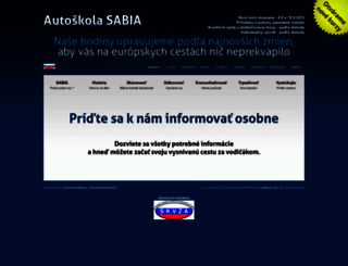autoskola-sabia.sk screenshot