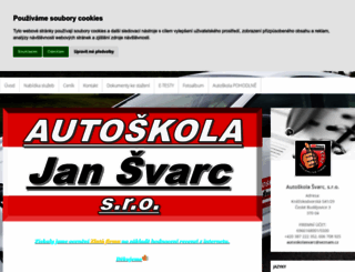 autoskolasvarc.cz screenshot