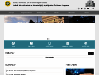 auzefhukuk.istanbul.edu.tr screenshot