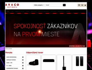 avaco.sk screenshot
