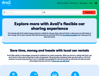 availcarsharing.com screenshot