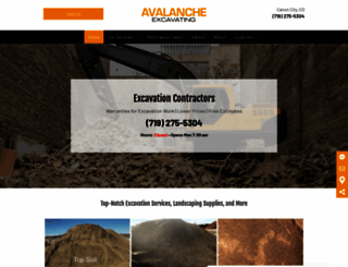 avalancheexcavating.net screenshot